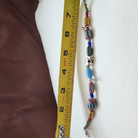 Colorful Beaded Skull Bracelet - Picture 4 of 4